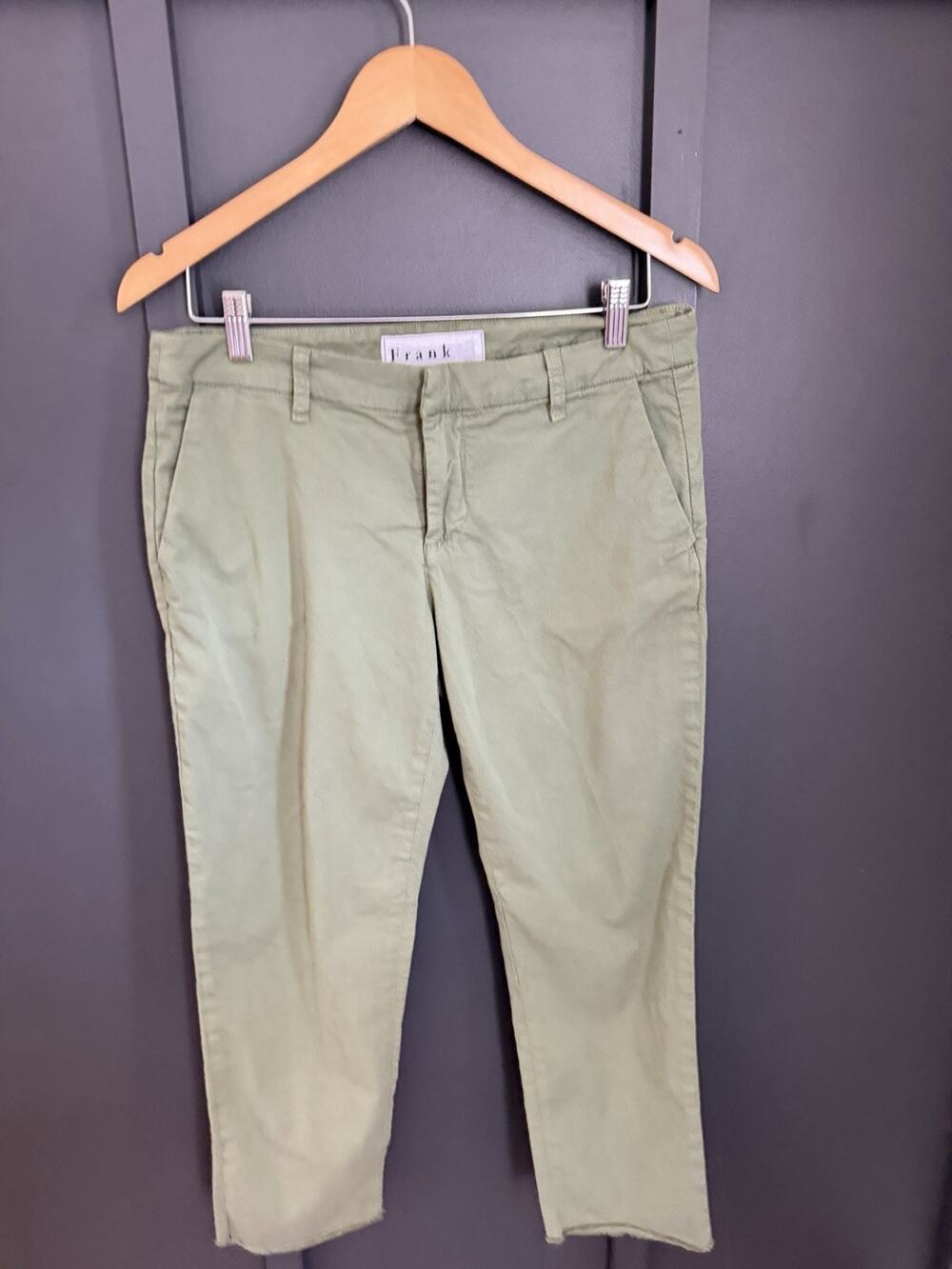 Frank & Eileen The Italian Chino - Women’s Size 6, Green, Wicklow Style Raw Hem